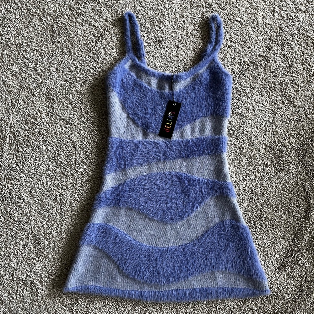 Purple Fuzzy Delia’s x Dolls Kill mini dress in XL